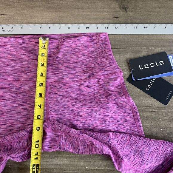 NEW Tesla Women's Tummy Control Yoga Pants Size Medium Slim Stretch Space Dye - Picture 3 of 8